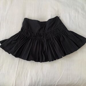 Topshop Black Mini Pleated Skirt